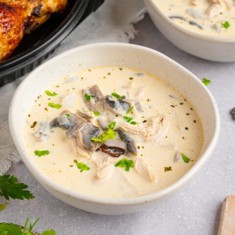 Creamy Rotisserie Chicken Mushroom Soup Recipe